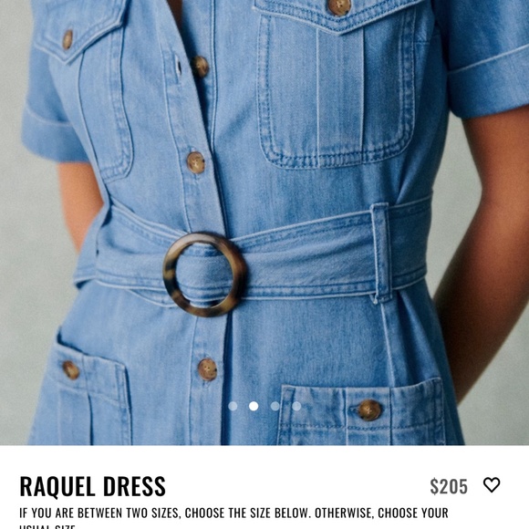 Sezane Raquel Dress Light Blue - Size 10 - Picture 1 of 6